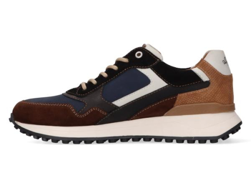 Australian Sneaker YAMATO Combi Bruin 15.1712.02-SIF in de kleur blauw