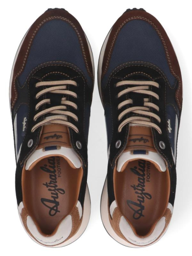 Australian Sneaker YAMATO Combi Bruin 15.1712.02-SIF in de kleur blauw