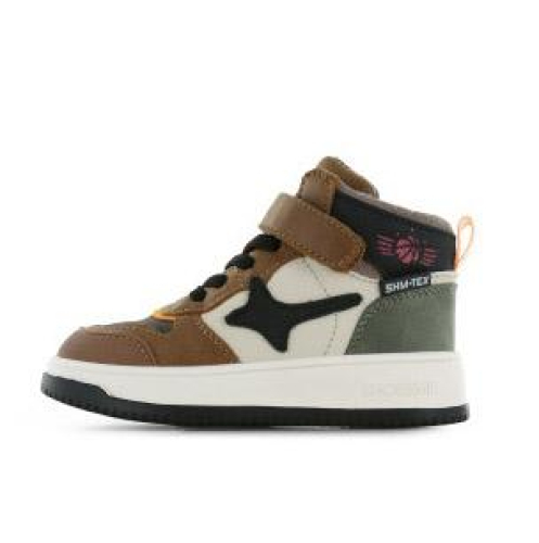 Shoesme Hoge Sneaker Elastische veter NO25W100-B in de kleur cognac