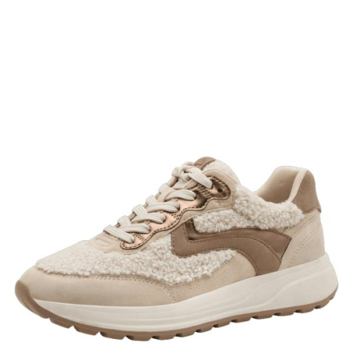 Tamaris Sneaker 1-23795-45-401 in de kleur beige