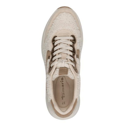 Tamaris Sneaker 1-23795-45-401 in de kleur beige