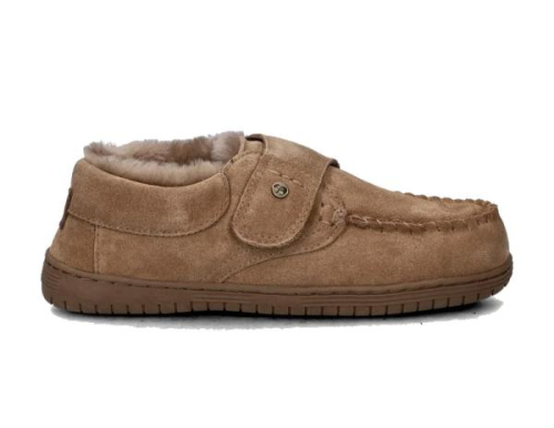 Warmbat Merino wol , SMITHON met Klittenband Smt 4410 55 in de kleur taupe
